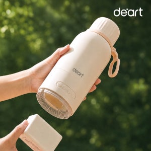 데아트 휴대용 분유포트 소형 배터리분리형 100도 가열 무선 500ml