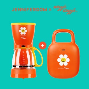 제니퍼룸X위글위글 브런치 메이트 2종세트(드립커피메이커 와플메이커)