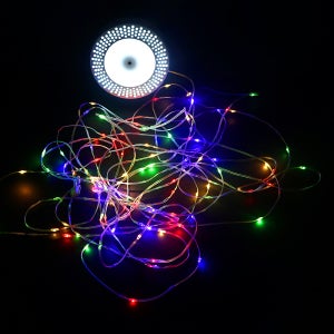 나비 무선 크리스마스 조명 와이어 무선 LED 소품 트리 전구 충전식 10M 리모컨