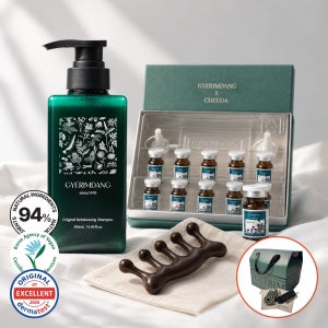 계림당 탈모 관리 샴푸 500ml +두피 앰플 5mlx10개입 +괄사 선물 세트