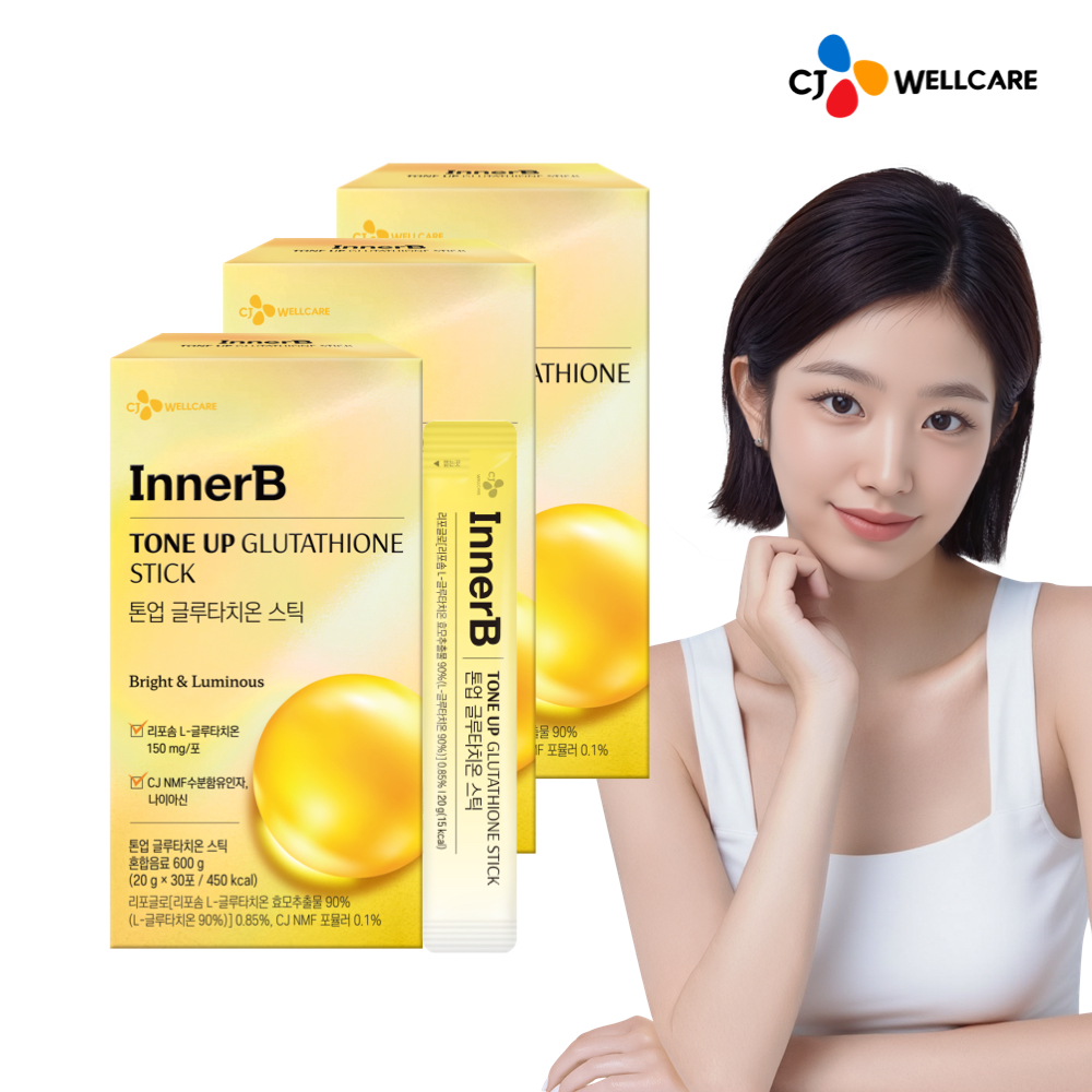 CJ 이너비 톤업 글루타치온 스틱 30포, 3개