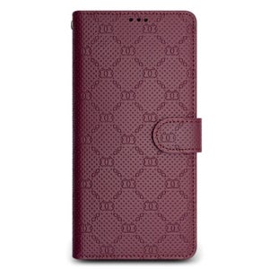 LG Q92 케이스 (Q920) 와인, 리치 천연소가죽 다이어리