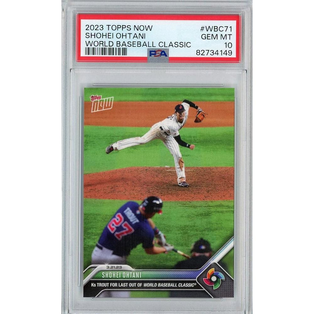 2023년 탑스 나우 오타니 쇼헤이 #WBC71 월드 베이스볼 클래식 야구 카드 PSA 10 젬 민트