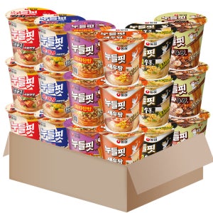 농심 누들핏 컵라면18개(육개장사발면 김치 새우탕 튀김우동 짜파구리 마라탄탄)각3개 SM133