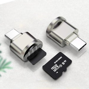 휴대용 C타입 SD카드 리더기 핸드폰 사진 옮기기 TF 메모리 카드 인식 어댑터