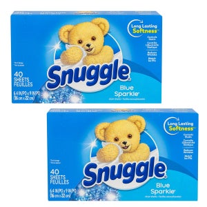 스너글 건조기시트 드라이시트 블루스파클, 40매, 2개