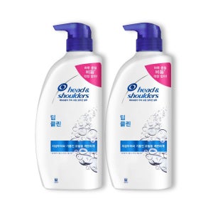 헤드앤숄더 딥클린 샴푸 850ml 2개입 (사춘기 청소년 정수리냄새 비듬케어)