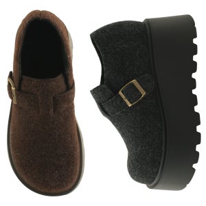 모직 키높이슈즈 속굽 통굽 하이힐 로퍼