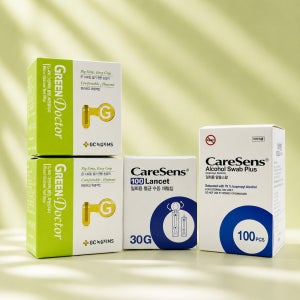 키미안 혈당 당뇨 관리 측정 검사지 녹십자 그린닥터 시험지 100매+침100+솜100
