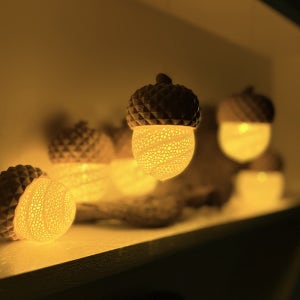 황금빛 도토리 무드등 3D프린팅 감성 캠핑 조명 취침등 아이방 꾸미기 인테리어 오브제