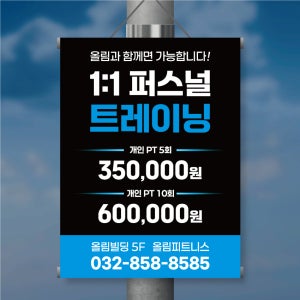 BM005 (10매) PT 헬스장 족자현수막 길거리 전봇대 플랜카드 현수막 900x1200