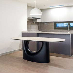 타원형 포세린 식탁 6인용 4인용 1600 1800 2000 2200 디자인 테이블 던