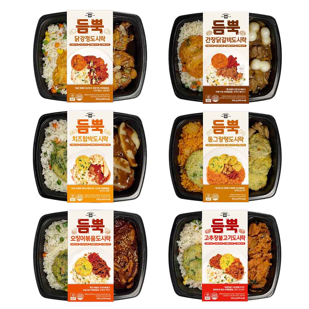 더<b>바른</b> 고기듬뿍도시락 6종 12팩, 20팩 집밥, 양 많은 간편식 한끼 냉동도시락