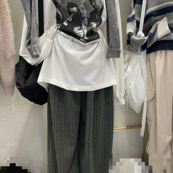 (빠른 배송 멜란지그레이)여성 프린팅 티셔츠 국내제작 대표 이미지