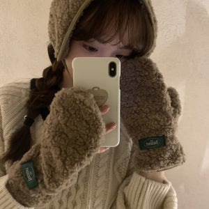 겨울 따뜻한 터치 스크린 소녀 세트