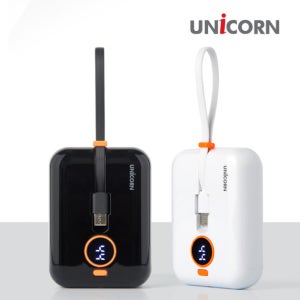 유니콘 PB-VC100 10,000mAh 케이블일체형 보조배터리