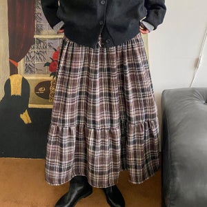 코젤 체크 스커트