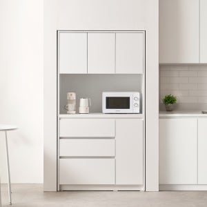 리센트 하모니 화이트 주방 냉장고 수납장 1010 상부장세트