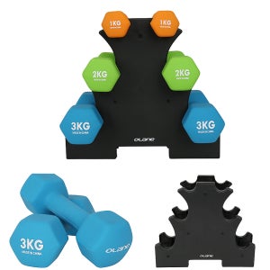 홈트레이닝 근력운동 네오프렌 아령세트 휴대용 덤벨 육각아령 운동 1Kg 2kg 3kg