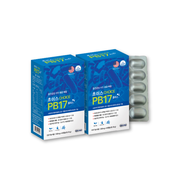 <b>우정약품</b> 초이스PB17플러스 초이스피비 파손 유산균 프로바이오틱스 알루알루 식물성캡슐 4개월분 2607