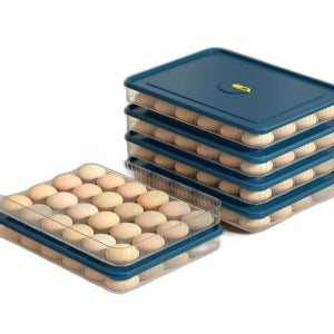 계란 보관함 냉장고용 대용량 서랍식 계란트레이 플라스틱 밀폐형 주방 정리 수납 용기