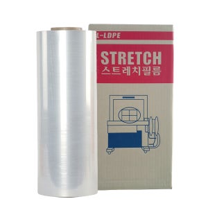 국산 스트레치필름 기계용 투명 25mic 1200M 1롤 LLDPE 공업용 이사 파렛트