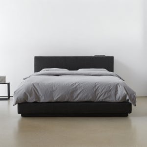 스테이모어 로브 하이엔드패브릭 천연가죽 저상형패밀리침대 SK(슈퍼킹), 앤트러사이트