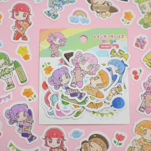 Rainbowholic x mog 레인보우 걸스 플레이크 씰 다꾸 스티커 일본제