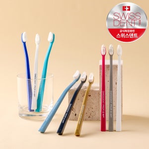 [스위스덴트] 0.15mm 미세모 화이트닝 칫솔 트리플팩(3개입) soft 사랑니 잇몸관리칫솔