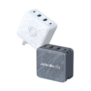 에버미디어 GC313Pro PD 105W 3포트 GaN 충전기 ELITE GO 블랙