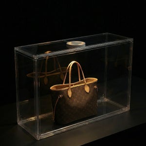 투명 가방 보관함 정리함 수납함 특대형 1단 조명