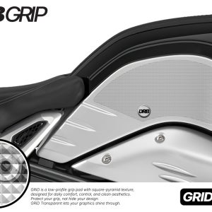 디알비그립 BMW R NINE T 14~ 그리드 투명 DRB GRIP 니그립패드