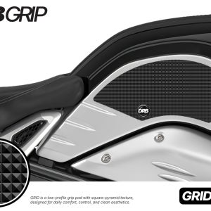 디알비그립 BMW R NINE T 14~ 그리드 블랙 DRB GRIP 니그립패드