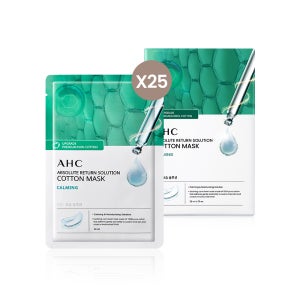 AHC 앱솔루트 리턴솔루션 순면마스크 카밍 28ml 25매