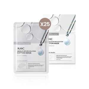 AHC 앱솔루트 리턴솔루션 순면마스크 브라이트닝 28ml 25매