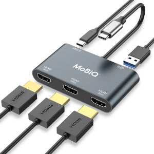 모비큐 허브 EM-53HP 3HDMI USB C타입 5포트 4K 60Hz