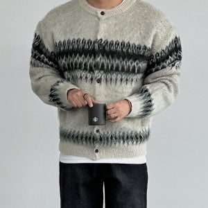 남자겨울가디건 남자노르딕가디건