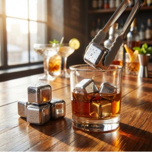 아이스 큐브 녹지않는 스텐 얼음 안녹는 하이볼 위스키 스텐 냉각제 (6P 세트)