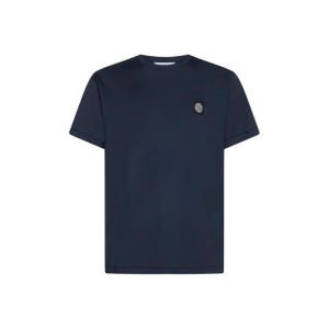 26 SS 스톤 아일랜드 로고 패치 라운드넥라인 코튼퓨어 티셔츠 네이비 771524113