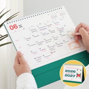 2026 기본 탁상달력 26년 27년 2년 캘린더 책상 날짜 달력 만년 업무용 스케줄