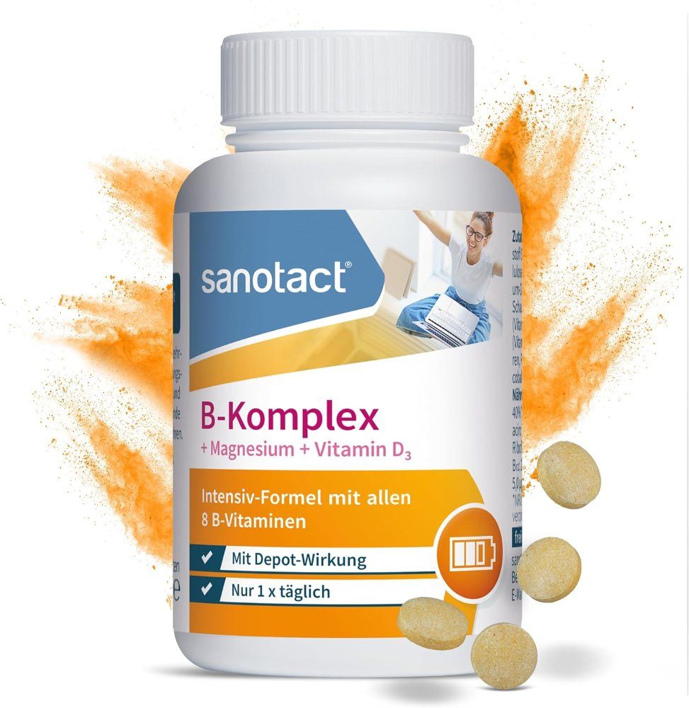 독일 sanotact B-복합체 + 마그네슘 <b>비타민</b> D3 180정