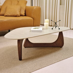 코지애드 이사무노구치 거실 포세린 세라믹 삼각 소파테이블 좌식 월넛 원목가구