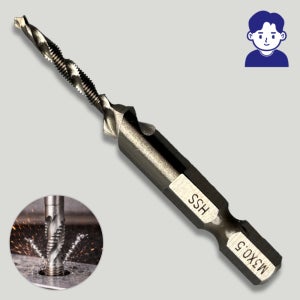 드릴탭핑비트 HSS-4341 나사선 스파이럴탭 탭드릴 핸드탭 M3