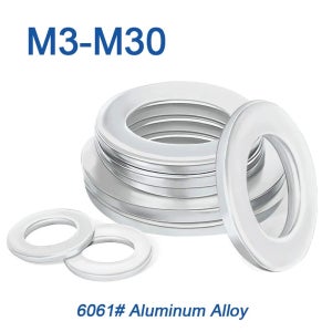 6061 알루미늄 합금 금속 M3 M5 초박형 M6 나사 두께 와셔 플랫 증가 표준 메손 M10x18x1 (20pcs)