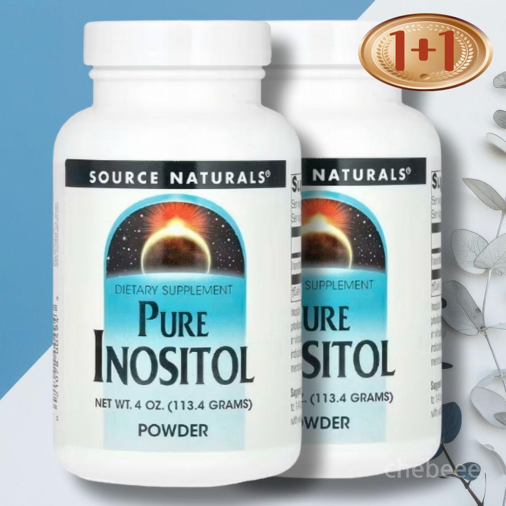 소스내추럴스 <b>퓨어 이노시톨</b> 분말 <b>파우더</b> 113.4g 2통 <b>Inositol</b>