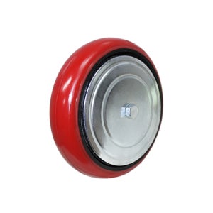 중량 200mm-48mm(8인치) 적색 우레탄바퀴 볼베어링볼트너트포함 대차구르마 교체용바퀴 일년품질보증