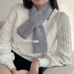 겨울 쁘띠 울100% 스웨트 트윌리 헤어커치프 니트 미니 숄 머플러 스카프 두건 목도리