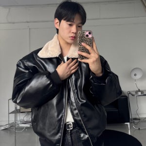 항공 레더 무스탕 점퍼 3C