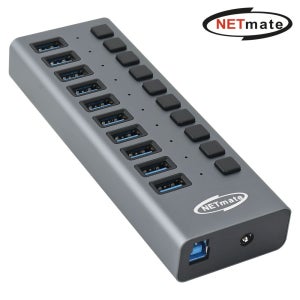 USB3.0 Netmate 10포트 멀티충전기 허브 유전원