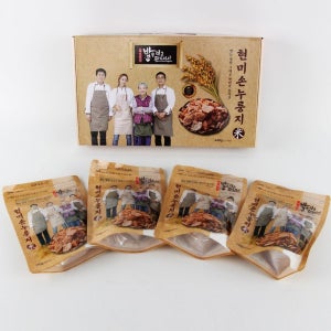 현미 김수미 손 누룽지 선물세트 110g x 4개입 솥 죽 간식 식품 밥솥 누릉지 즉석 요리